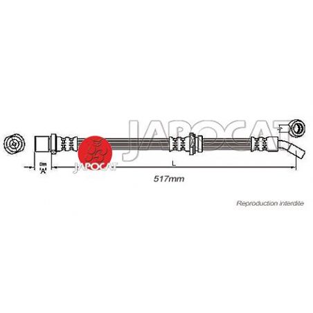 FLEXIBLE DE FREIN ARD SUBARU 517mm