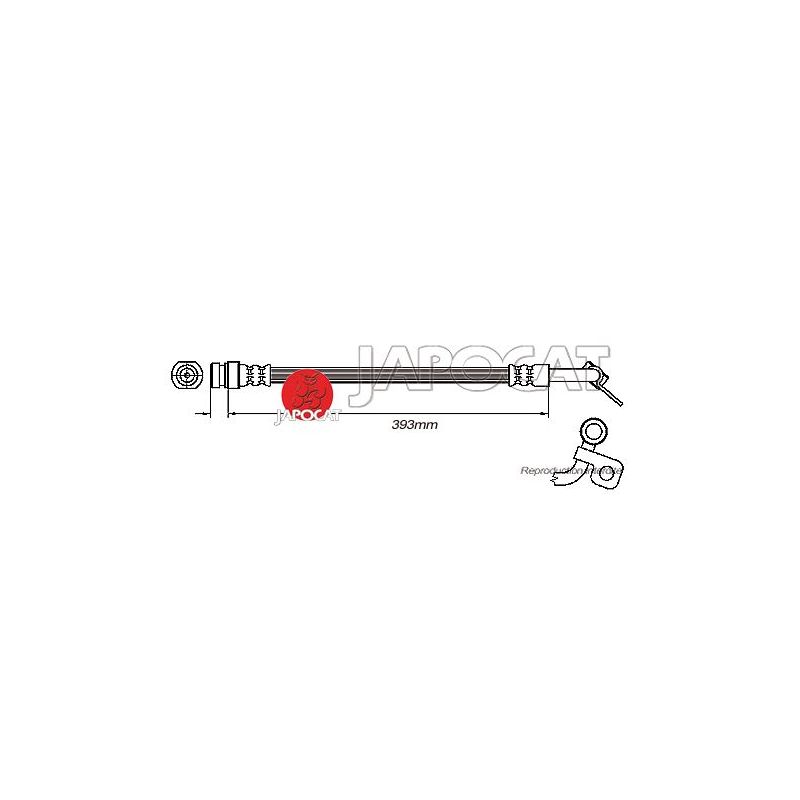FLEXIBLE DE FREIN AVG H1 393mm