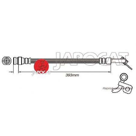 FLEXIBLE DE FREIN AVG H1 393mm