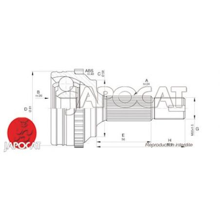 JOINT HOMOCINETIQUE YARIS P10