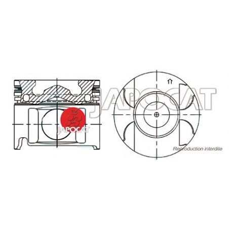 KIT PISTONS 1KDFTV >07/04 +0.50