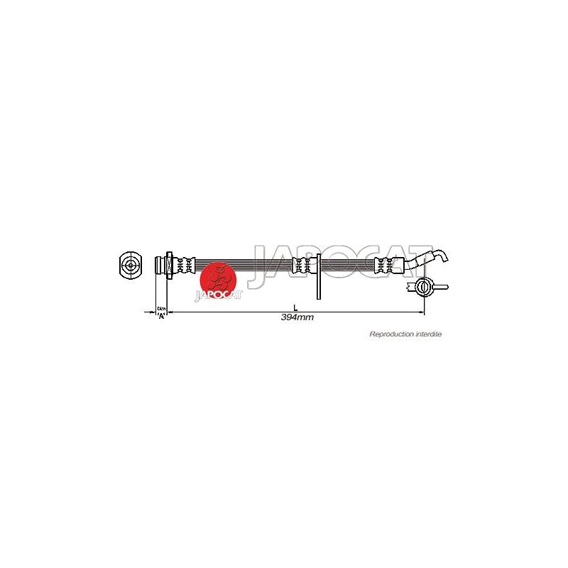 FLEXIBLE DE FREIN AV SX4 394mm