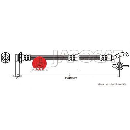 FLEXIBLE DE FREIN AV SX4 394mm