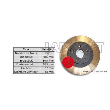 DISQUE AV TRIBECA 316mm