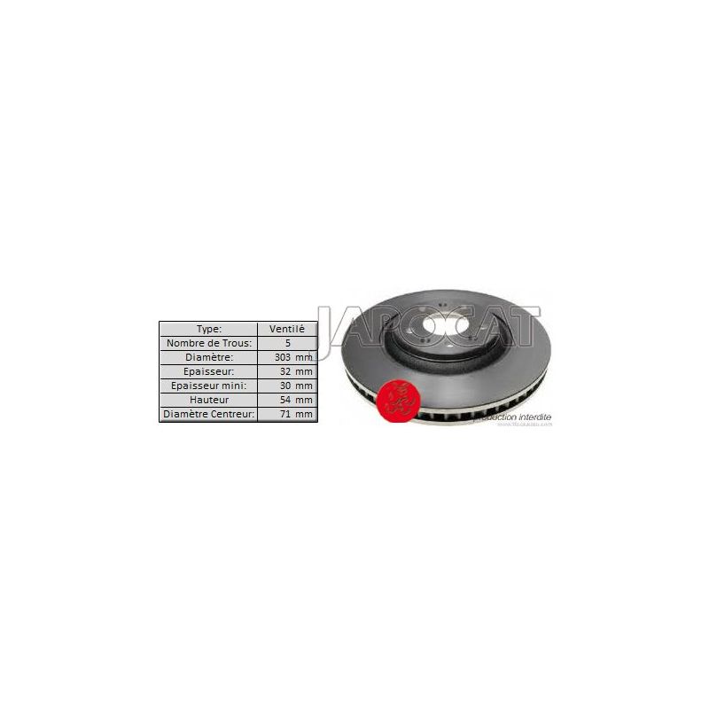 DISQUE AV CTS 303mm