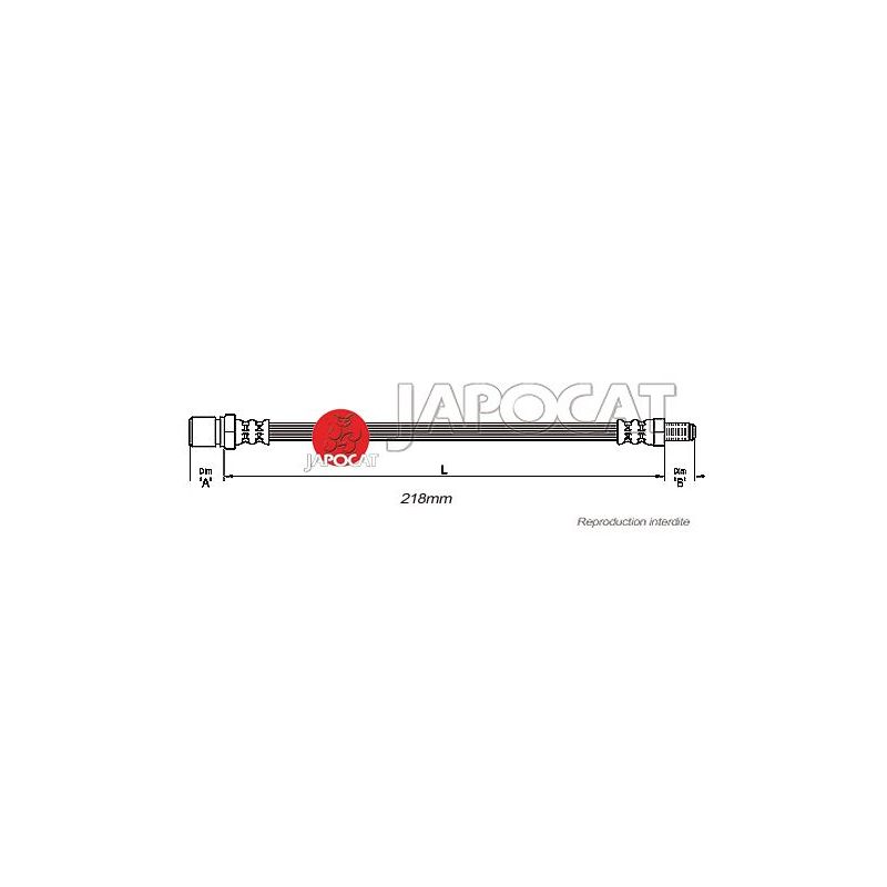 FLEXIBLE DE FREIN AR PININ 218mm