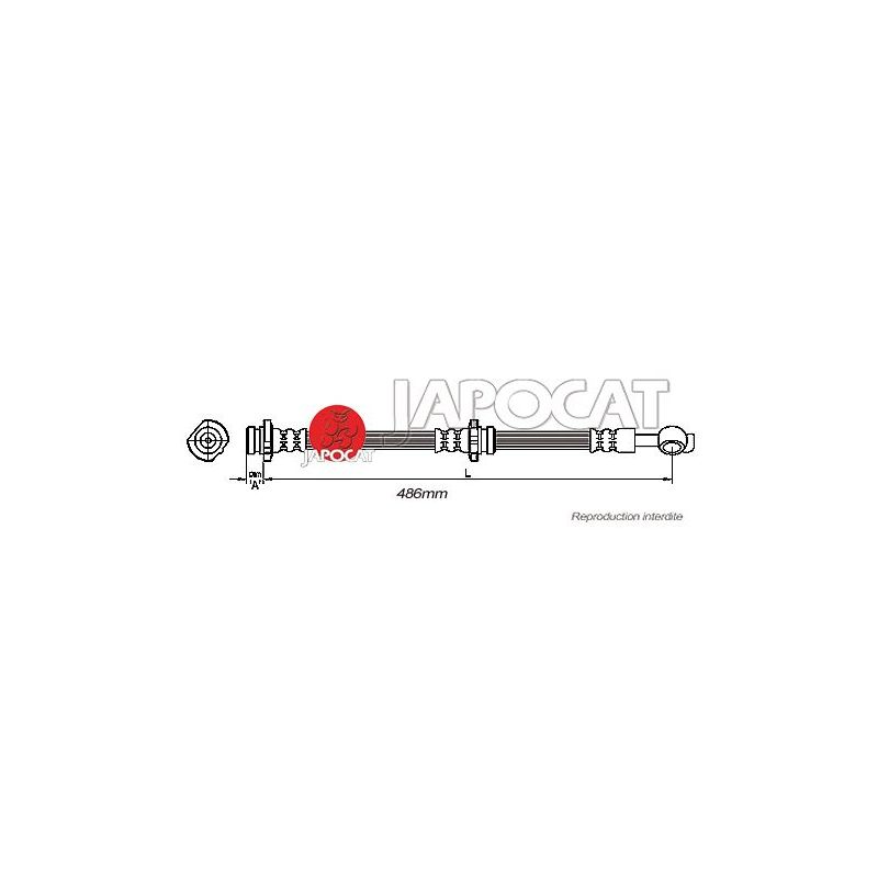 FLEXIBLE DE FREIN ARD T30 486mm