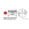 KIT PISTONS G13B TEIKIN H:56.2mm