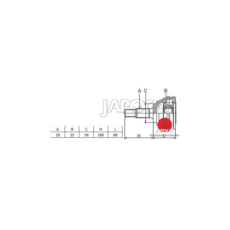 JOINT HOMOCINETIQUE EXT T30