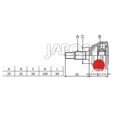 JOINT HOMOCINETIQUE EXT T30