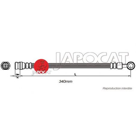 FLEXIBLE DE FREIN AV KALOS 340mm
