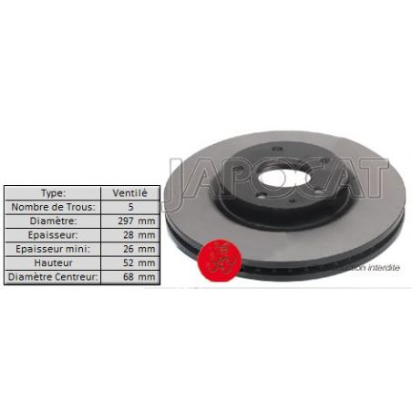 DISQUE AV CX5 297mm