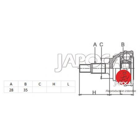 JOINT HOMOCINETIQUE REXTON 28/35 DE