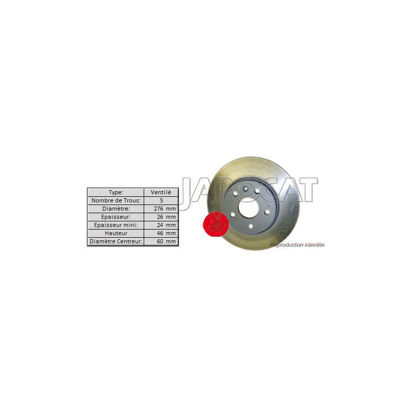 DISQUE AV CRUZE 276mm
