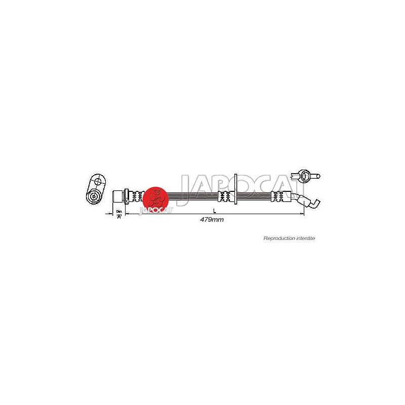 FLEXIBLE DE FREIN AVG SUBARU 479mm