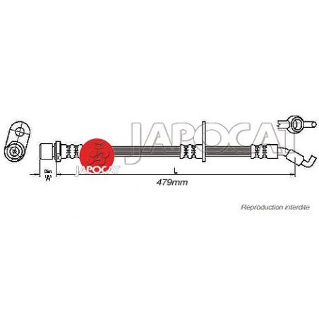 FLEXIBLE DE FREIN AVG SUBARU 479mm