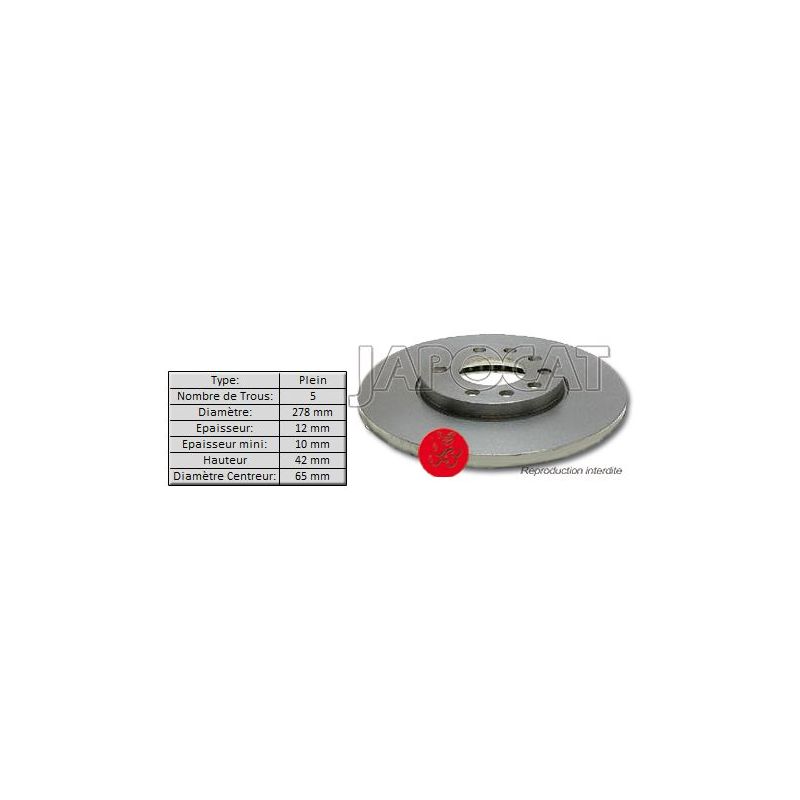 DISQUE AR BLS 278mm
