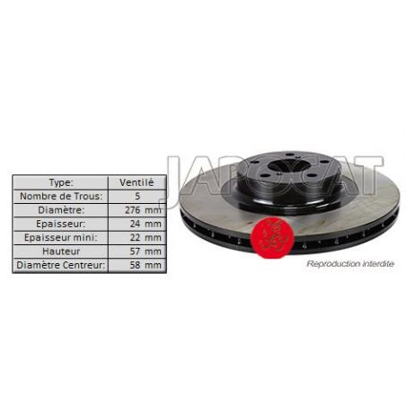 DISQUE AV SUBARU