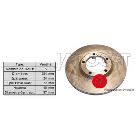 DISQUE AV H1/STAREX 254mm