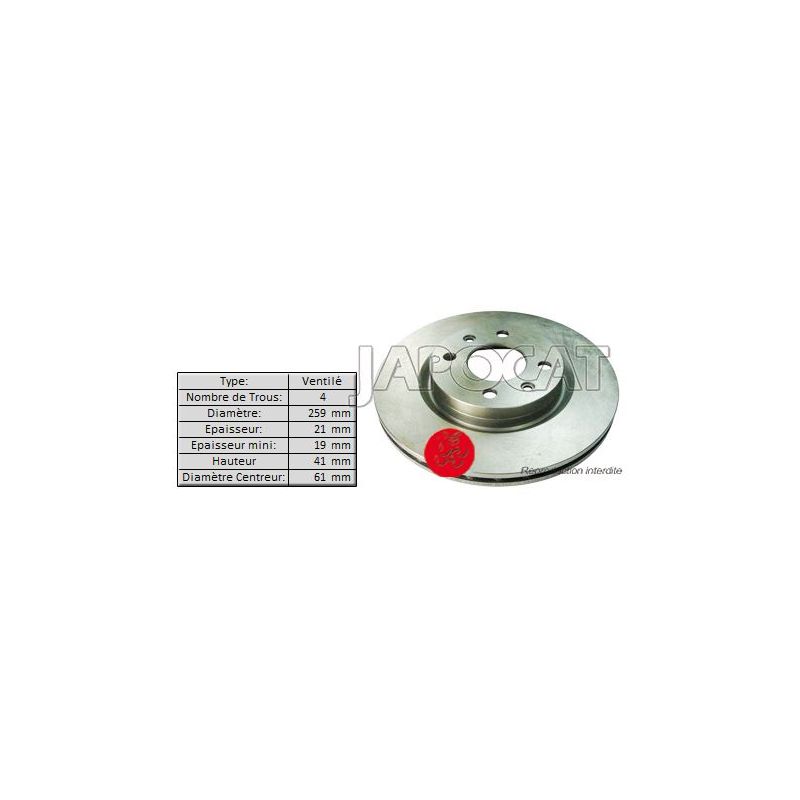 DISQUE AV KUBISTAR/DACIA