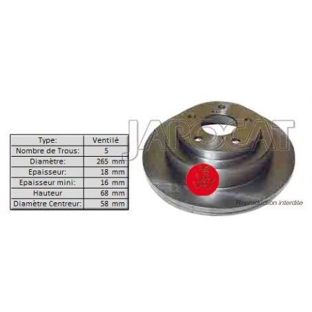 DISQUE AR SUBARU