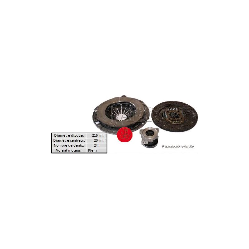 KIT EMBRAYAGE LACETTI/NUBIRA 1.8