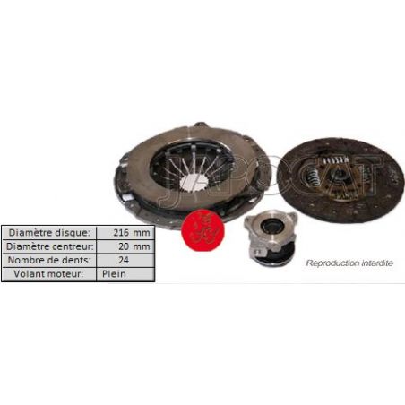 KIT EMBRAYAGE LACETTI/NUBIRA 1.8