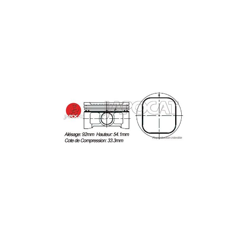 KIT PISTONS EJ20T TEIKIN H:54.1mm