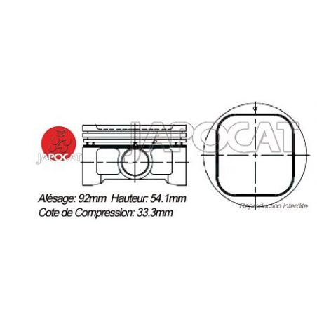 KIT PISTONS EJ20T TEIKIN H:54.1mm
