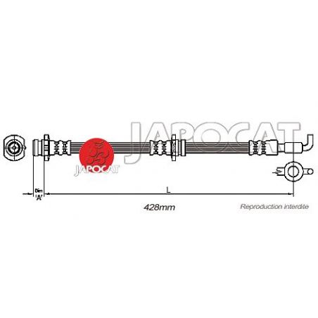 FLEXIBLE DE FREIN AV MONTEREY 428mm
