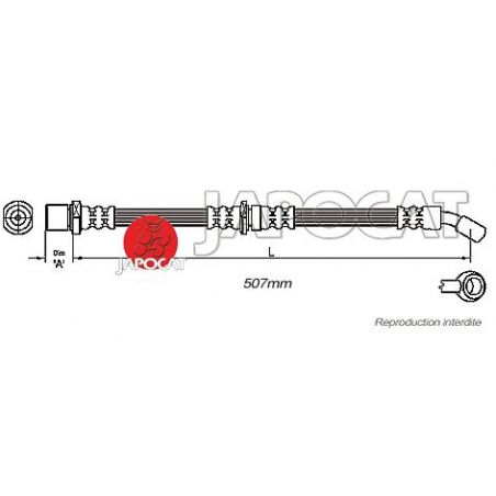 FLEXIBLE DE FREIN ARG IMPREZA GC