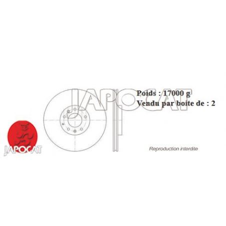 DISQUE AV RX8 323mm EBC x2