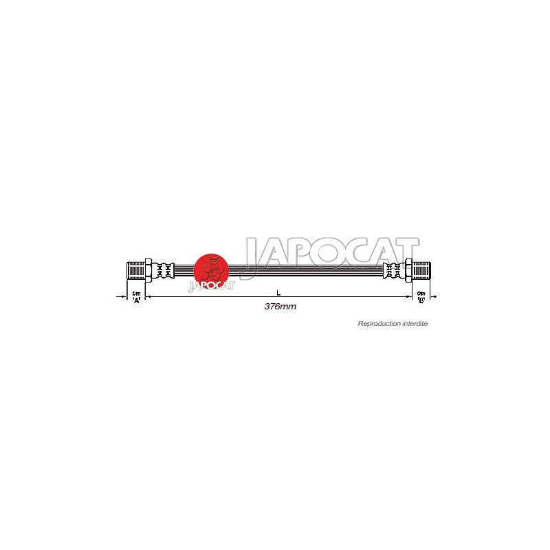 FLEXIBLE DE FREIN AR SJ4 376mm