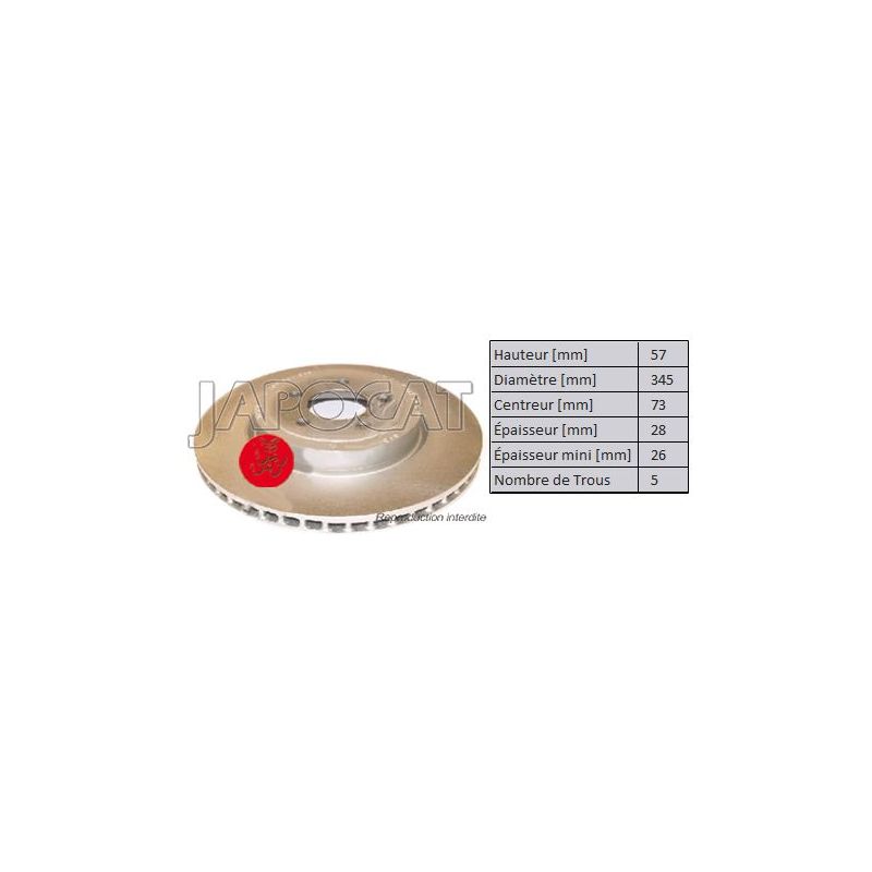 DISQUE AV 300C 345mm