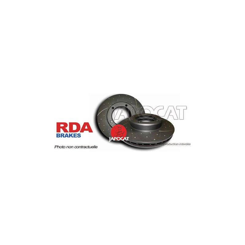 DISQUE de FREIN Avant Rainuré/Pointé RDA (La Paire)