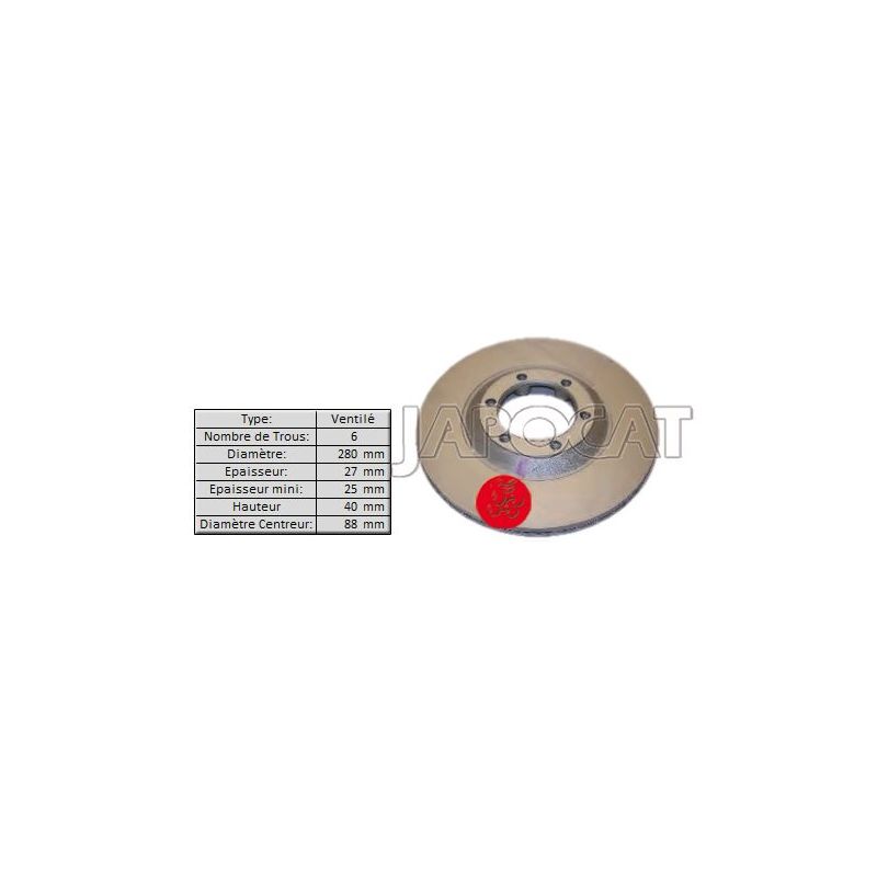 DISQUE de FREIN Avant (L'unité)