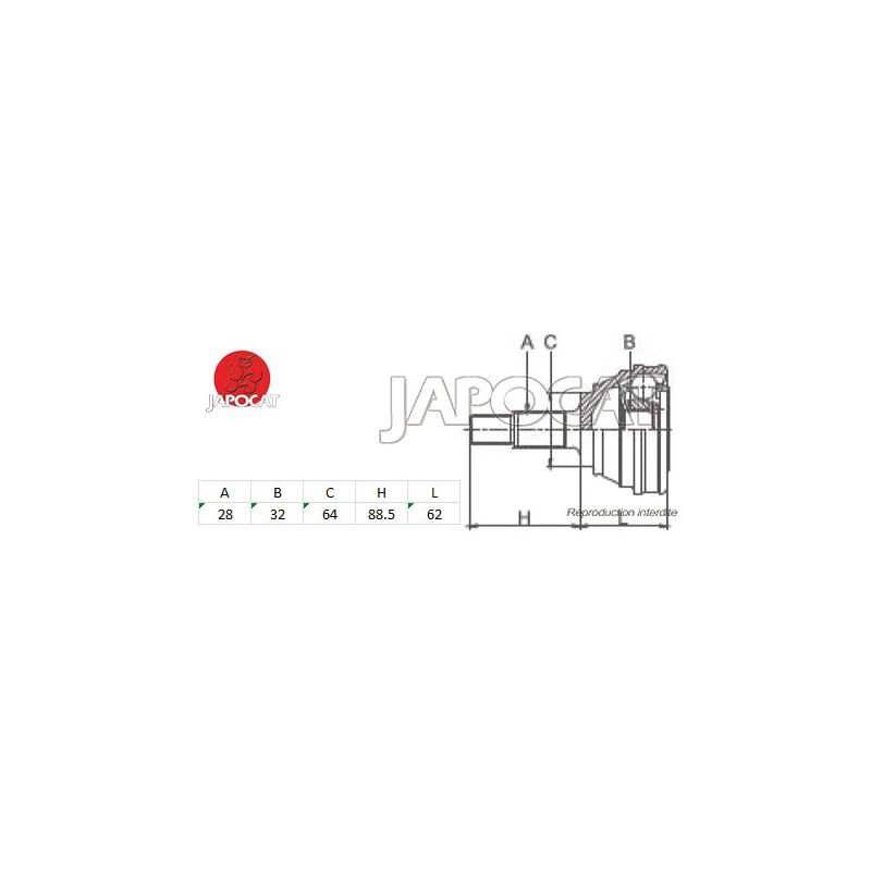 JOINT HOMOCINETIQUE / TETE de CARDAN