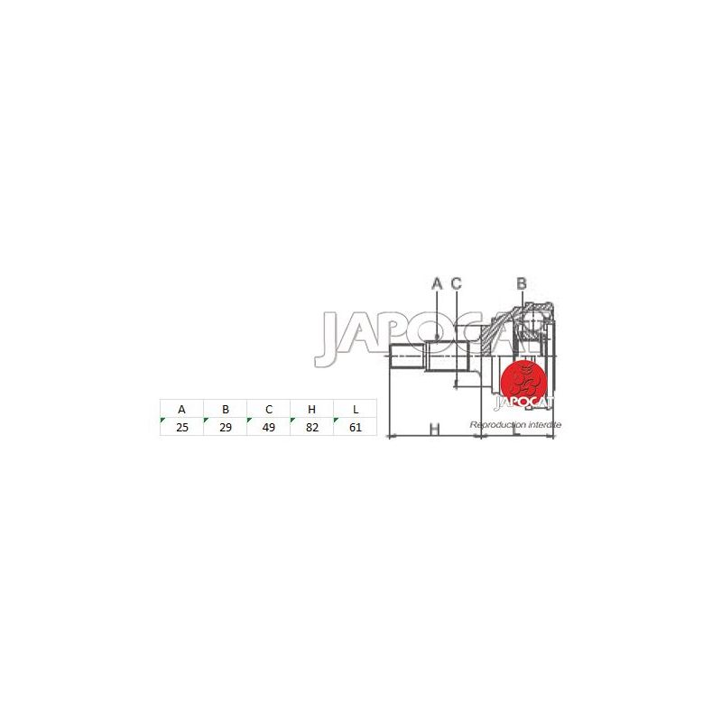 JOINT HOMOCINETIQUE / TETE de CARDAN