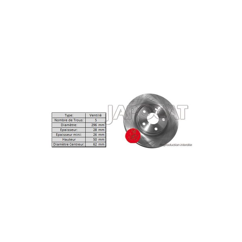 DISQUE de FREIN Avant (L'unité)