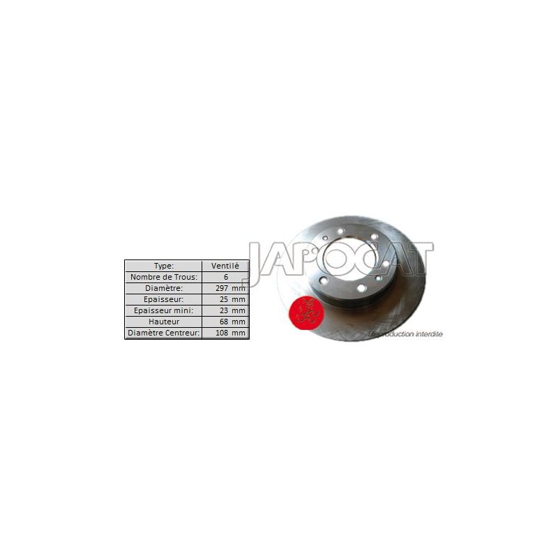 DISQUE de FREIN Avant (L'unité)