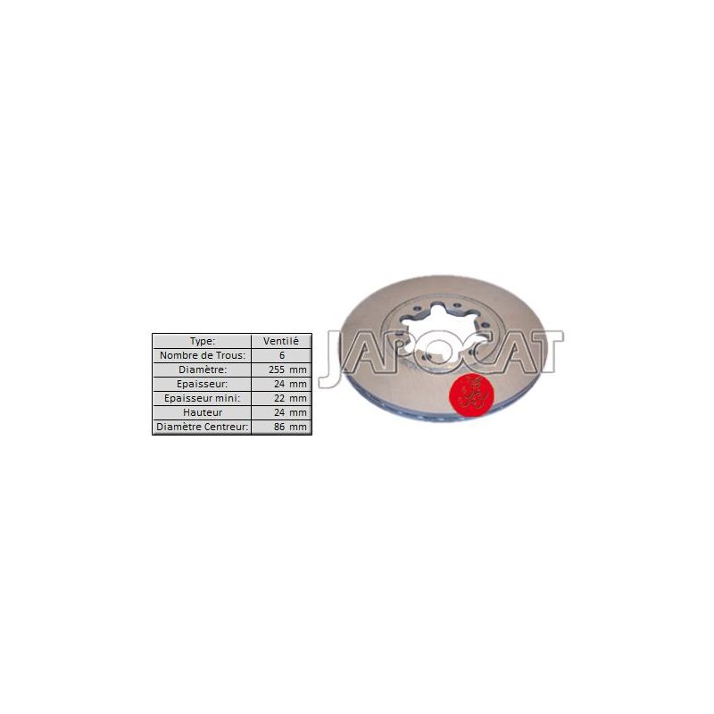 DISQUE de FREIN Avant (L'unité)