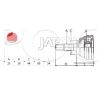 JOINT HOMOCINETIQUE SJ4 23/19 DENTS