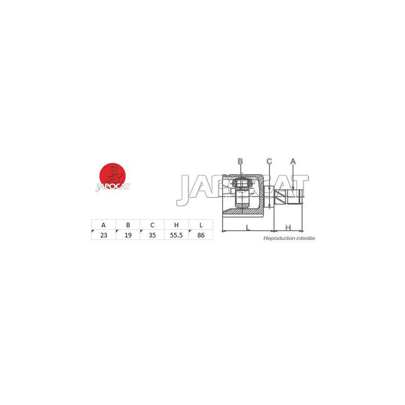 JOINT HOMOCINETIQUE CP TERIOS