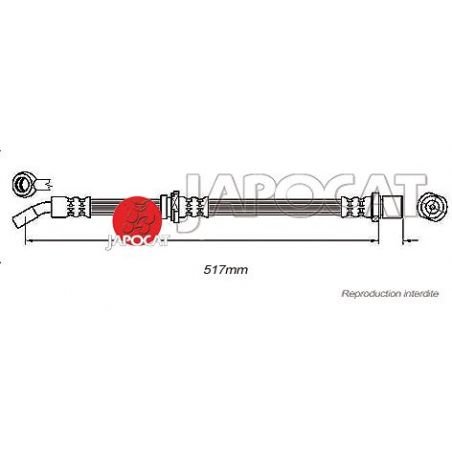 FLEXIBLE DE FREIN ARG SUBARU 517mm